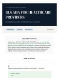 BLS AHA FOR HEALTHCARE PROVIDERS 65&plus; &lpar;2026&rpar; Exam Q&A   Verified Rationales   Grade A&plus;