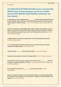 NYC MASTER ELECTRICIAN EXAM Practice Test Bank With &NewLine;500 Real Exam Practice Questions and Correct Verified &NewLine;Answers&vert; NYC MASTER ELECTRICIAN Certification Test &NewLine;Prep &lpar;Latest&excl;&rpar; &NewLine;