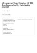 ARM assignment 1 Exam &vert; Questions with 100&percnt;&NewLine;Correct Answers &vert; Verified &vert; Latest Update&NewLine;2026&sol;2027