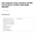 ARM Assignment 4 Exam &vert; Questions with 100&percnt;&NewLine;Correct Answers &vert; Verified &vert; Latest Update&NewLine;2026&sol;2027
