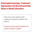 Psychopharmacology&colon; Treatment &NewLine;Approaches and Neurotransmitter &NewLine;Roles in Mental Disorders 