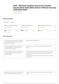CUSP - T&D EXAM Questions and Answers &lpar;Verified Answers&rpar; Study Guide &lpar;latest version verified for accuracy&rpar; &vert; 20252026 Latest&excl;