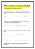 CPXP EXAM STUDY GUIDE QUESTIONS WITH&NewLine;CORRECT ANSWERS 2026&sol;2027 UPDATE &lpar;VERIFIED&NewLine;SOLUTIONS&rpar; GUARANTEED PASS&period;