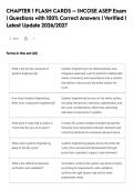 CHAPTER 1 FLASH CARDS &mdash; INCOSE ASEP Exam&NewLine;&vert; Questions with 100&percnt; Correct Answers &vert; Verified &vert;&NewLine;Latest Update 2026&sol;2027