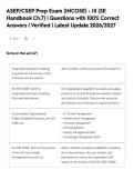 ASEP&sol;CSEP Prep Exam &lpar;INCOSE&rpar; - III &lpar;SE&NewLine;Handbook Ch&period;7&rpar; &vert; Questions with 100&percnt; Correct&NewLine;Answers &vert; Verified &vert; Latest Update 2026&sol;2027