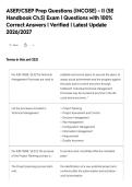 ASEP&sol;CSEP Prep Questions &lpar;INCOSE&rpar; - II &lpar;SE&NewLine;Handbook Ch&period;5&rpar; Exam &vert; Questions with 100&percnt;&NewLine;Correct Answers &vert; Verified &vert; Latest Update&NewLine;2026&sol;2027