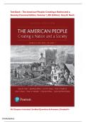 Test Bank &ndash; The American People&colon; Creating a Nation and a Society &lpar;Concise Edition&comma; Volume 1&comma; 8th Edition&rpar;Gary B&period; Nash &vert; Complete Coverage &vert; Exam-Ready &vert; Rated A&plus;