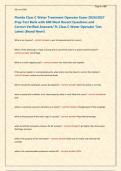 Florida Class C Water Treatment Operator Exam 2026&sol;2027 &NewLine;Prep Test Bank with 600 Most Recent Questions and &NewLine;Correct Verified Answers&sol; FL Class C Water Operator Test &NewLine;Latest &lpar;Brand New&excl;&rpar; &NewLine;