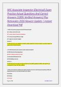 NYC Associate Inspector &lpar;Electrical&rpar; Exam Practice Actual Questions And Correct Answers &lpar;100&percnt; Verified Answers&rpar; Plus Rationales 2026 Newest Update &vert; Instant Download PDF