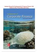 Solution Manual for Fundamentals of Corporate Finance&comma; 13th Edition by Ross&comma; Westerfield&comma; and Jordan