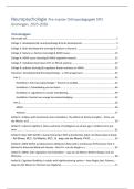 Samenvatting colleges en literatuur &vert; Neuropsychologie &vert; Pre-master Orthopedagogiek &vert; RUG &vert; 2025&sol;26