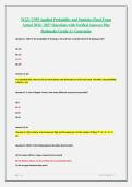 WGU C955 Applied Probability and Statistics Final Exam Actual 2026 &sol; 2027 Questions with Verified Answers Plus Rationales Grade A&plus; Guarantee