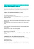 C715-Organizational Behavior Ch&period;9&comma; 10&comma; 16&comma; 12 Exam Study Questions & Best Rated A&plus;