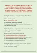 NURS 366 EXAM 1 &lpar;ARIZONA&rpar; NEWEST 2026 ACTUAL &NewLine;EXAM&vert; NURS366 ACUTE AND CHRONIC ILLNESS &NewLine;MANAGEMENT I EXAM 1 REVIEW WITH COMPLETE &NewLine;REAL EXAM QUESTIONS AND CORRECT VERIFIED &NewLine;ANSWERS&sol; ALREADY GRADED A&plus; &lpar;MOST RECENT&excl;&excl;&rpar; 