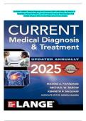 Complete Test Bank CURRENT Medical Diagnosis and Treatment 2025&comma; 64th Edition&period; By Maxine A&period; Papadakis&comma; Michael W&period; Rabow&period; &vert; All 1-45 Chapters Covered With Questions And Verified Solutions With Rationales And Case Study&period;