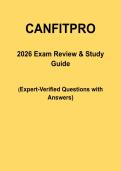 CanFitPro Exam Prep Study Guide &vert; Complete Questions with Verified Answers &vert; 2026&sol;2027 Edition &vert; Graded A&plus;