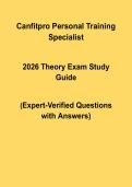 CanFitPro PTS Theory Study Guide &vert; Complete Questions with Verified Answers &vert; 2026&sol;2027 Edition &vert; Graded A&plus;