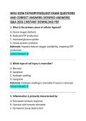 WGU D236 Pathophysiology Exam Questions and Correct Answers