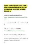 CS6250 COMPUTER NETWORK EXAM 2&NewLine;COMPREHENSIVE EXAMINATION TEST&NewLine;SOLVED QUESTIONS AND ANSWERS&NewLine;GRADED A&plus;