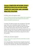 CS6250 COMPUTER NETWORKS EXAM 1&NewLine;CERTIFICATION EVALUATION EXAMS&NewLine;COMPLETE QUESTIONS AND ANSWERS&NewLine;PRACTICE SOLUTION&NewLine;