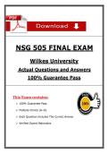 NSG 505 Final Exam &ndash; Wilkes University &ndash; &lpar;2026&rpar; Actual Questions & Answers