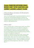 CS6250 COMPUTER NETWORKS EXAM 1&NewLine;REVIEW SHEET TESTED QUESTIONS AND&NewLine;CORRECT ANSWERS ALREADY PASSED
