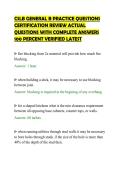CSLB GENERAL B PRACTICE QUESTIONS&NewLine;CERTIFICATION REVIEW ACTUAL&NewLine;QUESTIONS WITH COMPLETE ANSWERS&NewLine;100 PERCENT VERIFIED LATEST&NewLine;