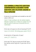 CSLB GENERAL B PRACTICE QUESTIONS&NewLine;COMPREHENSIVE ASSESSMENT PAPER&NewLine;QUESTIONS AND SOLUTIONS GRADED A&plus;&NewLine;FULLY UPDATED