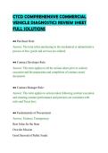 CTCD COMPREHENSIVE COMMERCIAL&NewLine;VEHICLE DIAGNOSTICS REVIEW SHEET&NewLine;FULL SOLUTIONS&NewLine;