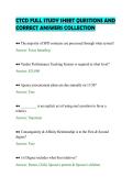 CTCD FULL STUDY SHEET QUESTIONS AND&NewLine;CORRECT ANSWERS COLLECTION&NewLine;