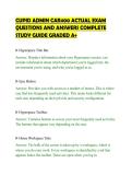 CUPID ADMIN CAR400 ACTUAL EXAM&NewLine;QUESTIONS AND ANSWERS COMPLETE&NewLine;STUDY GUIDE GRADED A&plus;