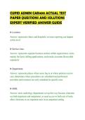 CUPID ADMIN CAR400 ACTUAL TEST&NewLine;PAPER QUESTIONS AND SOLUTIONS&NewLine;EXPERT VERIFIED ANSWER GUIDE&NewLine;