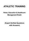 Comprehensive Athletic Training Study Guide &vert; Complete Questions with Verified Answers &vert; 2026&sol;2027 Edition &vert; Graded A&plus;