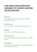 CUPID ADMIN CAR400 CERTIFICATION&NewLine;ASSESSMENT TEST COMPLETE QUESTIONS&NewLine;AND SOLUTIONS 2026&NewLine;