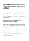 CVA EXAM REVIEW UNIT 4 2026 STUDY GUIDE&NewLine;COMPLETE CORE CONCEPTS AND PRACTICE&NewLine;QUESTIONS&NewLine;