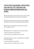 CVENT EVENT MANAGEMENT CERTIFICATION&NewLine;2026 PRACTICE TEST QUESTIONS AND&NewLine;DETAILED WORKFLOW BREAKDOWN FULL&NewLine;REVIEW