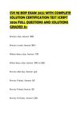 CVS NJ BOP EXAM 2022 WITH COMPLETE&NewLine;SOLUTION CERTIFICATION TEST SCRIPT&NewLine;2026 FULL QUESTIONS AND SOLUTIONS&NewLine;GRADED A&plus;