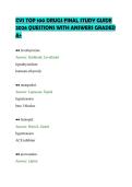 CVS TOP 100 DRUGS FINAL STUDY GUIDE&NewLine;2026 QUESTIONS WITH ANSWERS GRADED&NewLine;A&plus;&NewLine;
