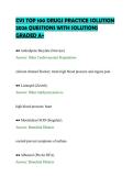 CVS TOP 100 DRUGS PRACTICE SOLUTION&NewLine;2026 QUESTIONS WITH SOLUTIONS&NewLine;GRADED A&plus;&NewLine;