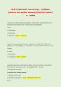 NUR 615 Advanced Pharmacology I Final Exam &NewLine;Questions with Verified Answers &vert;2026&sol;2027 Update &vert; &NewLine;A&plus; Graded 