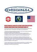 N3381 MENTAL HEALTH LATEST 2026 EVALUATION EXAMS QUESTIONS AND ANSWERS SURE