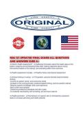 NSG 121 UPDATED FINAL EXAMS ALL QUESTIONS AND ANSWERS SURE 