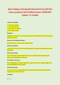 Galen College of Nursing NU110 Exam &num;2 &lpar;v2 with final &NewLine;review questions&rpar; with Verified Answers &vert;2026&sol;2027 &NewLine;Update &vert; A&plus; Graded 