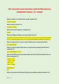 CISI&colon; Securities Exam Questions with Verified Answers &NewLine;&vert;2026&sol;2027 Update &vert; A&plus; Graded  