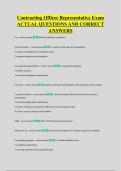 Contracting Officer Representative Exam &NewLine;ACTUAL QUESTIONS AND CORRECT &NewLine;ANSWERS
