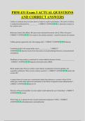 PHM 431 Exam 3 ACTUAL QUESTIONS &NewLine;AND CORRECT ANSWERS