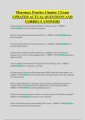 Pharmacy Practice Chapter 2 Exam &NewLine;UPDATED ACTUAL QUESTIONS AND &NewLine;CORRECT ANSWERS