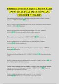 Pharmacy Practice Chapter 2 Review Exam &NewLine;UPDATED ACTUAL QUESTIONS AND &NewLine;CORRECT ANSWERS