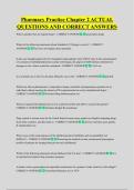Pharmacy Practice Chapter 2 ACTUAL &NewLine;QUESTIONS AND CORRECT ANSWERS