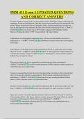 PHM 431 Exam 3 UPDATED QUESTIONS &NewLine;AND CORRECT ANSWERS